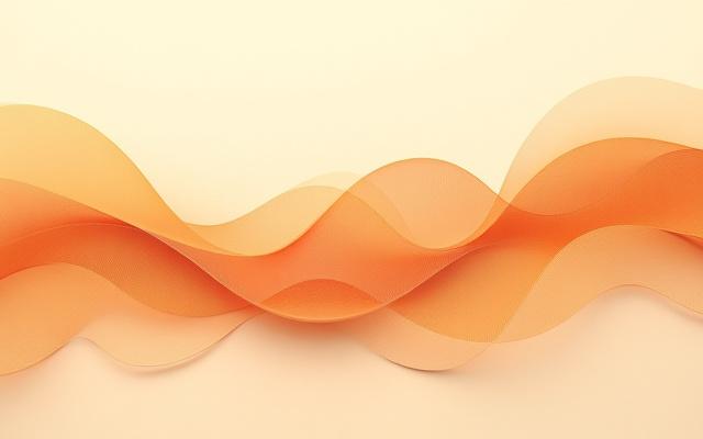 Ondas sonoras abstractas en tonos tierra que se fusionan con el logo de una marca, representando una identidad sonora.